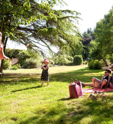 détente en famille aux jardins