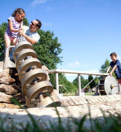 jeux d'eau enfant vis archimède