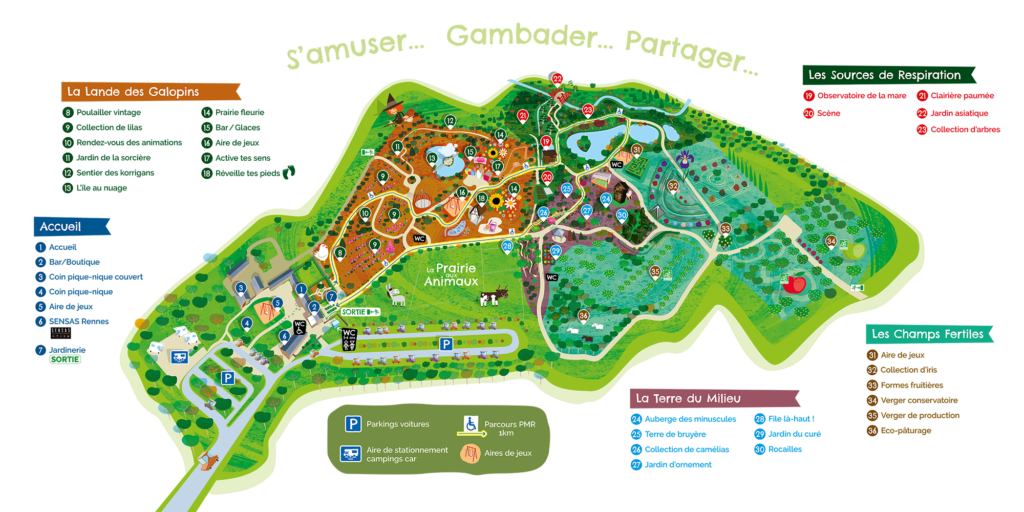 plan général Jardins de Brocéliande