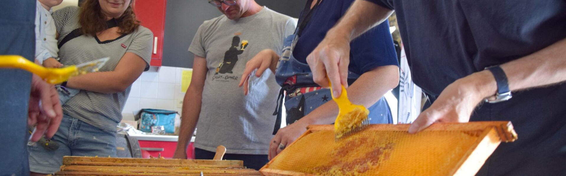 extraction du miel des Jardins