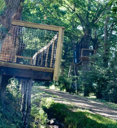 passerelle accessible, jardins de brocéliande