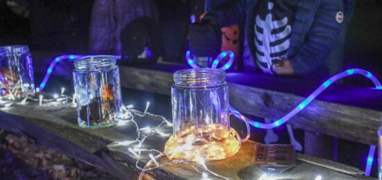 enfants, sortie halloween, les 5 sens
