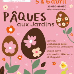 affiche Pâques 2026 Jardins de Brocéliande