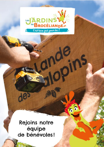Flyer recherche bénévoles 2026, Jardins de Brocéliande
