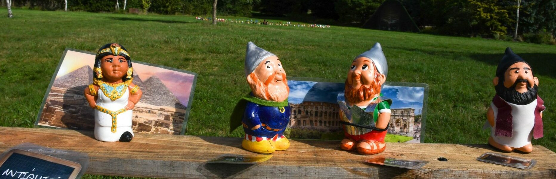 nains de jardin gaulois et Cléopâtre